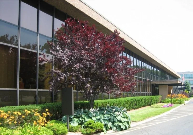 US Executive Center building exterior at 560 Sylvan Avenue, with landscaped gardens