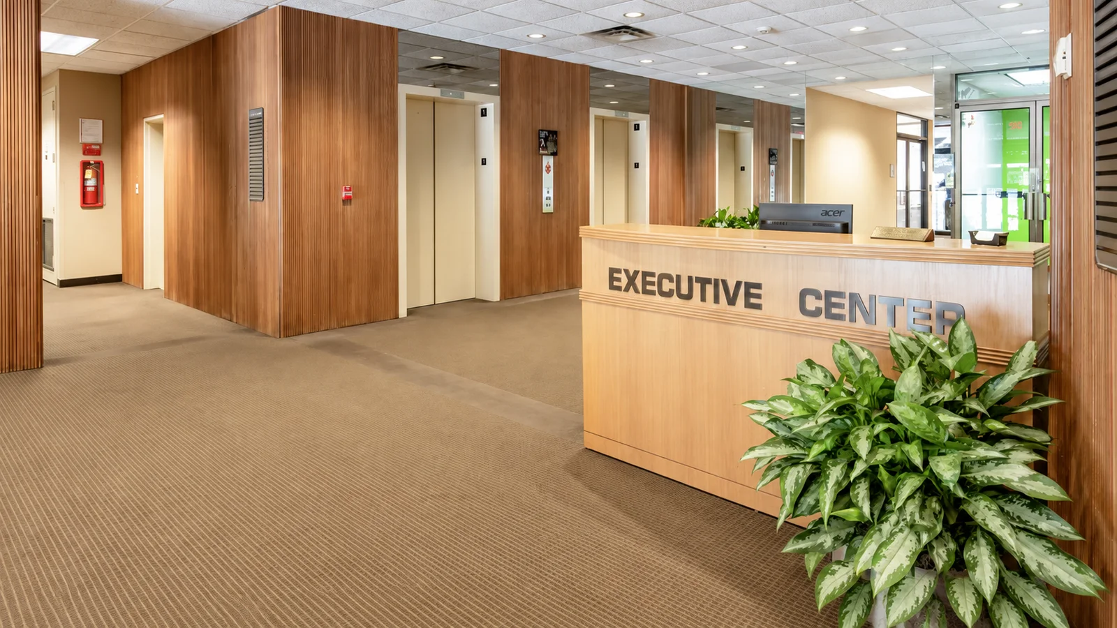 Reception area at US Executive Center in Englewood Cliffs